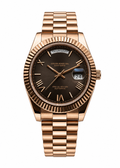 Day-Date Style · Rose Gold Smoke Dial