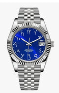 Datejust Style · Blue Arabic Dial