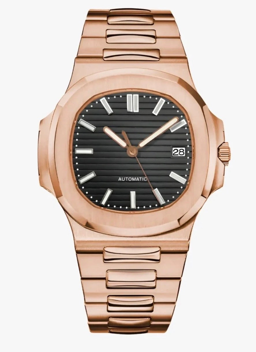 Nautilus Style · Rose Gold & Black