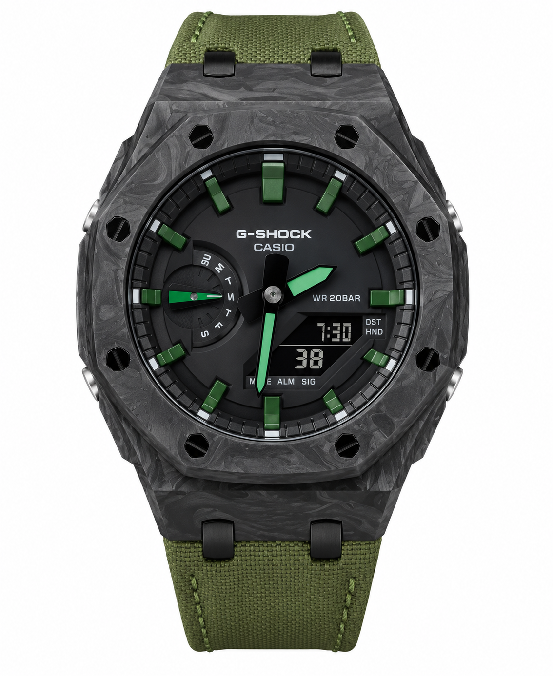 G-Shock Style · Green Carbon