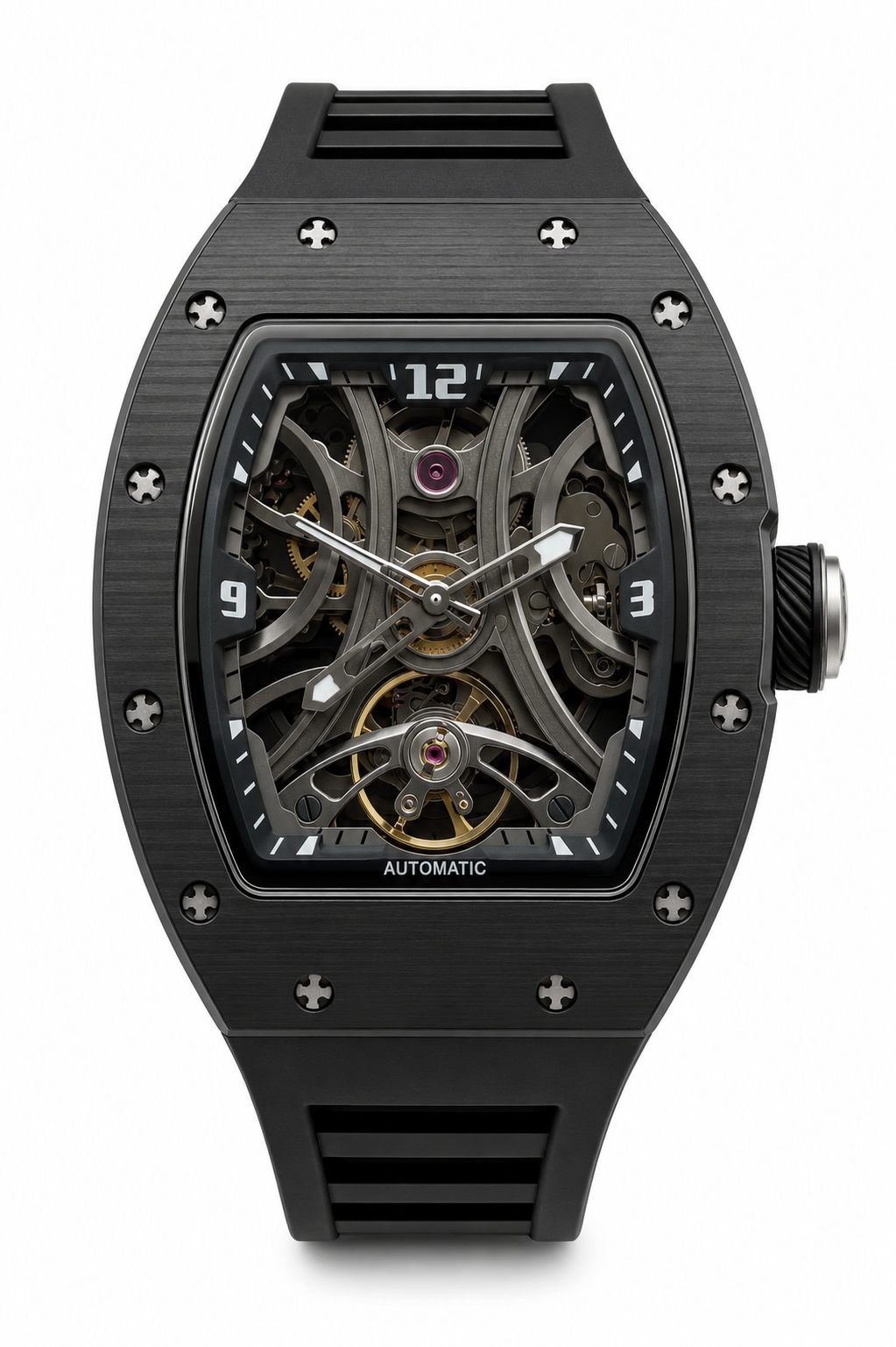Richard Mille Style · Black Skeleton