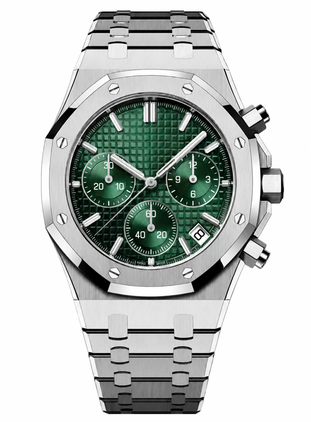 Royal Oak Style · Green Chronograph