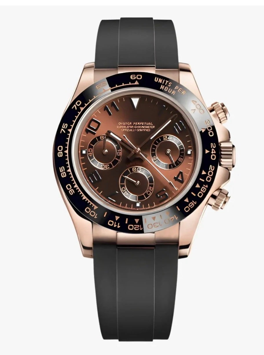 Daytona Style · Chocolate & Rose Gold