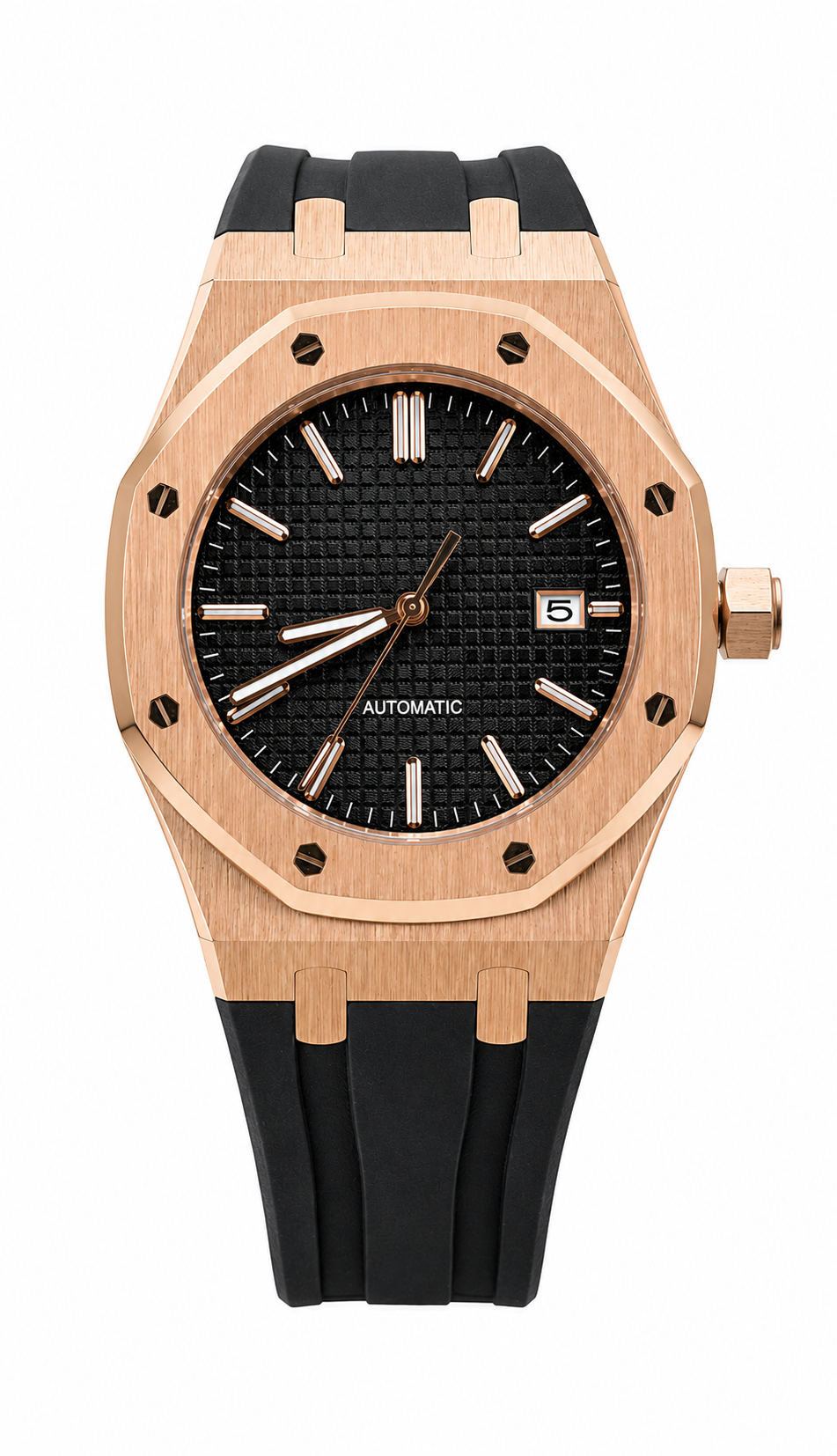 Royal Oak Style · Rose Gold & Black