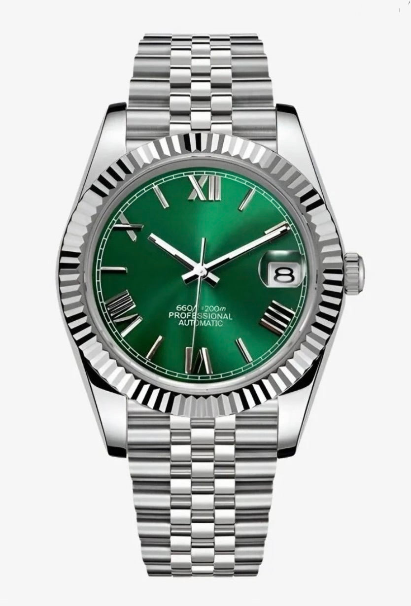 Datejust Style · Green Roman Dial