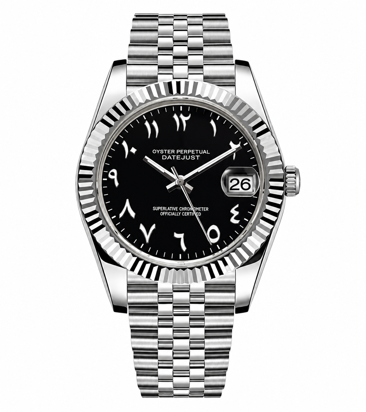 Datejust Style · Black Arabic