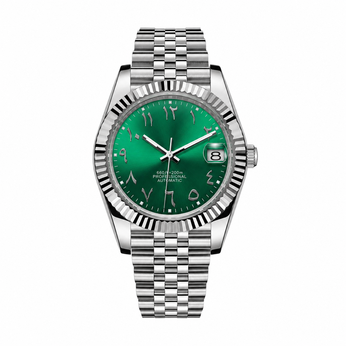 Datejust Style · Arabic Green