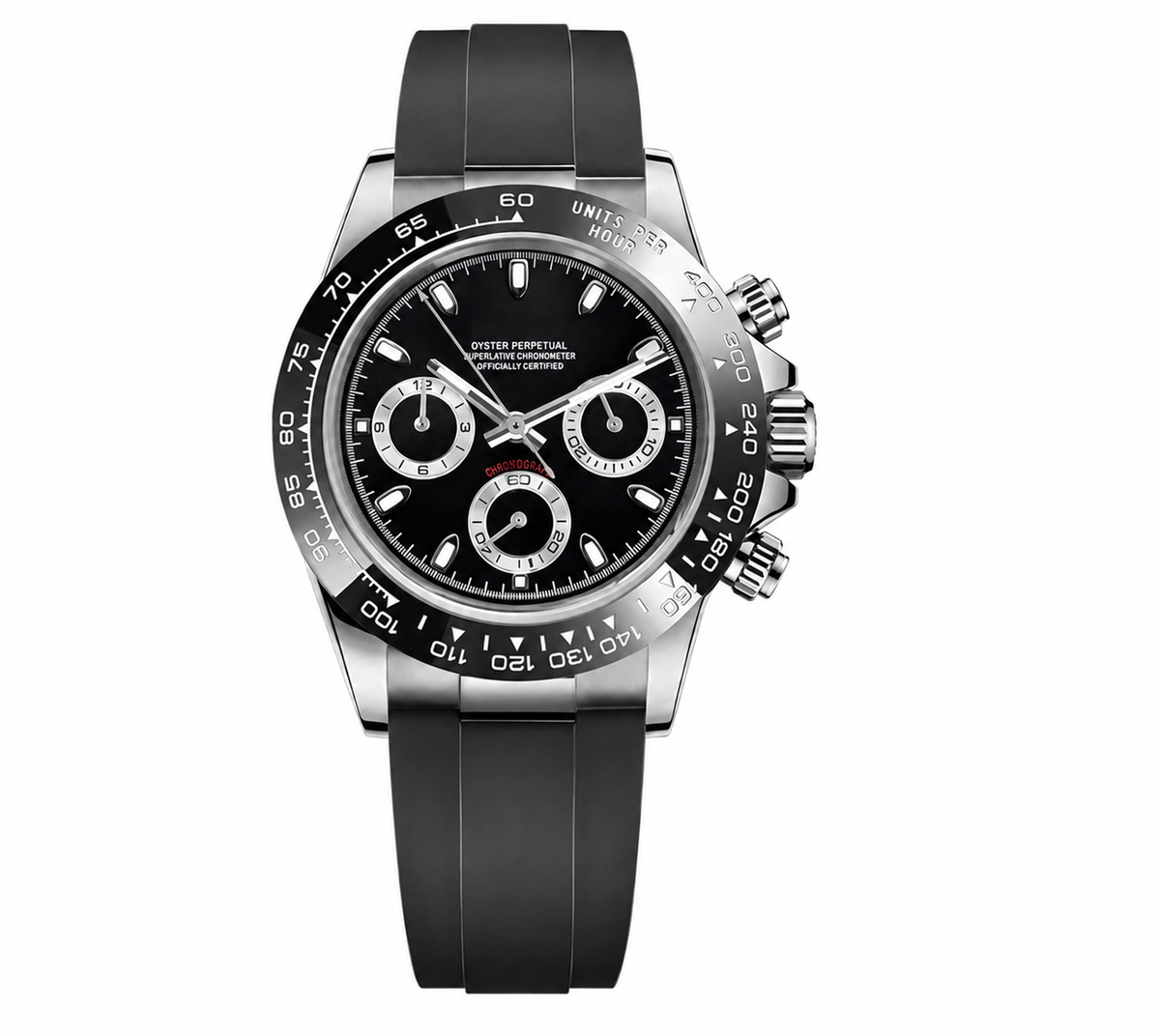 Daytona Style · Black & Silver Oysterflex