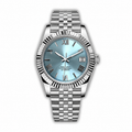 Datejust Style · Ice Blue Roman Numerals