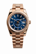 Sky-Dweller Style · Rose Gold & Blue