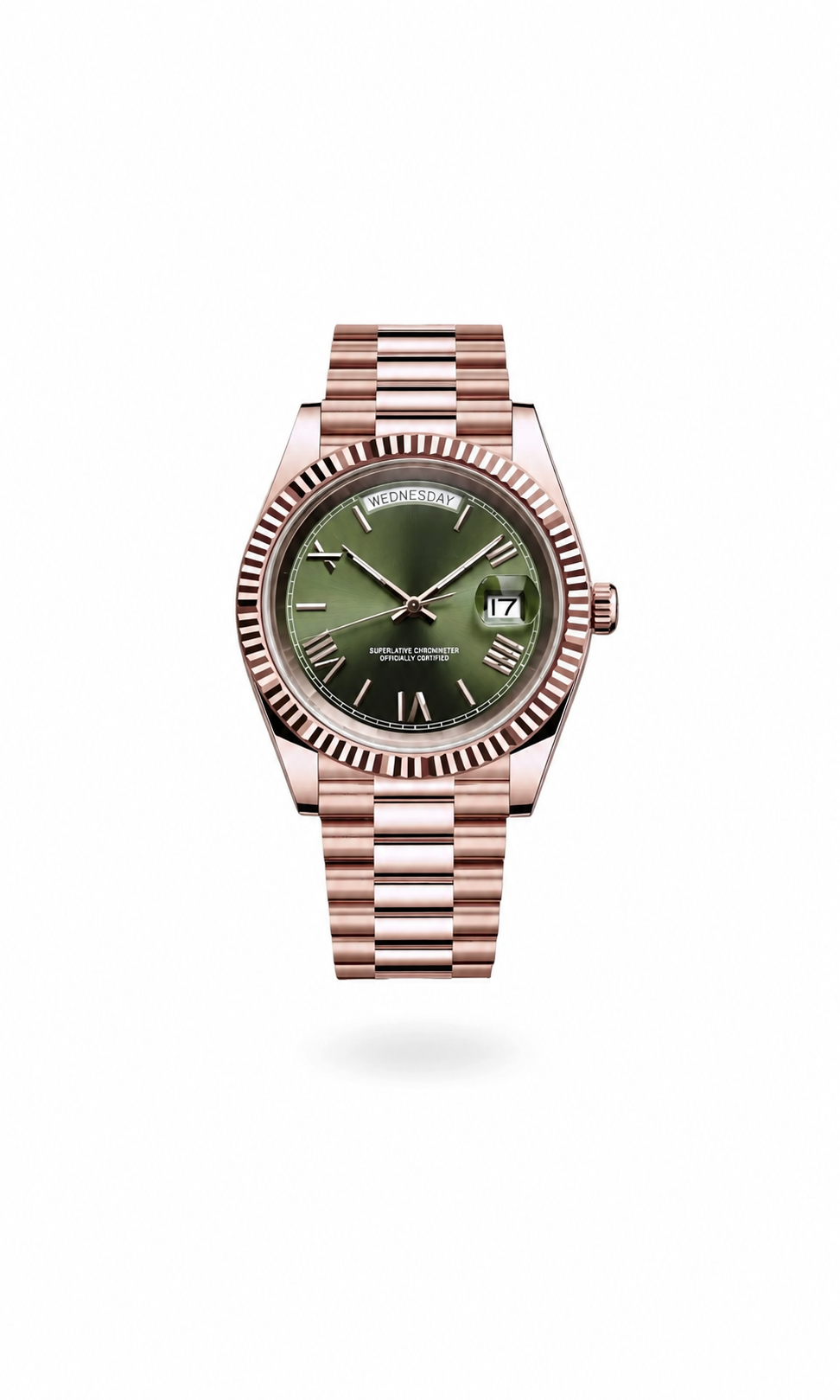 Day-Date Style · Olive & Rose Gold Presidential