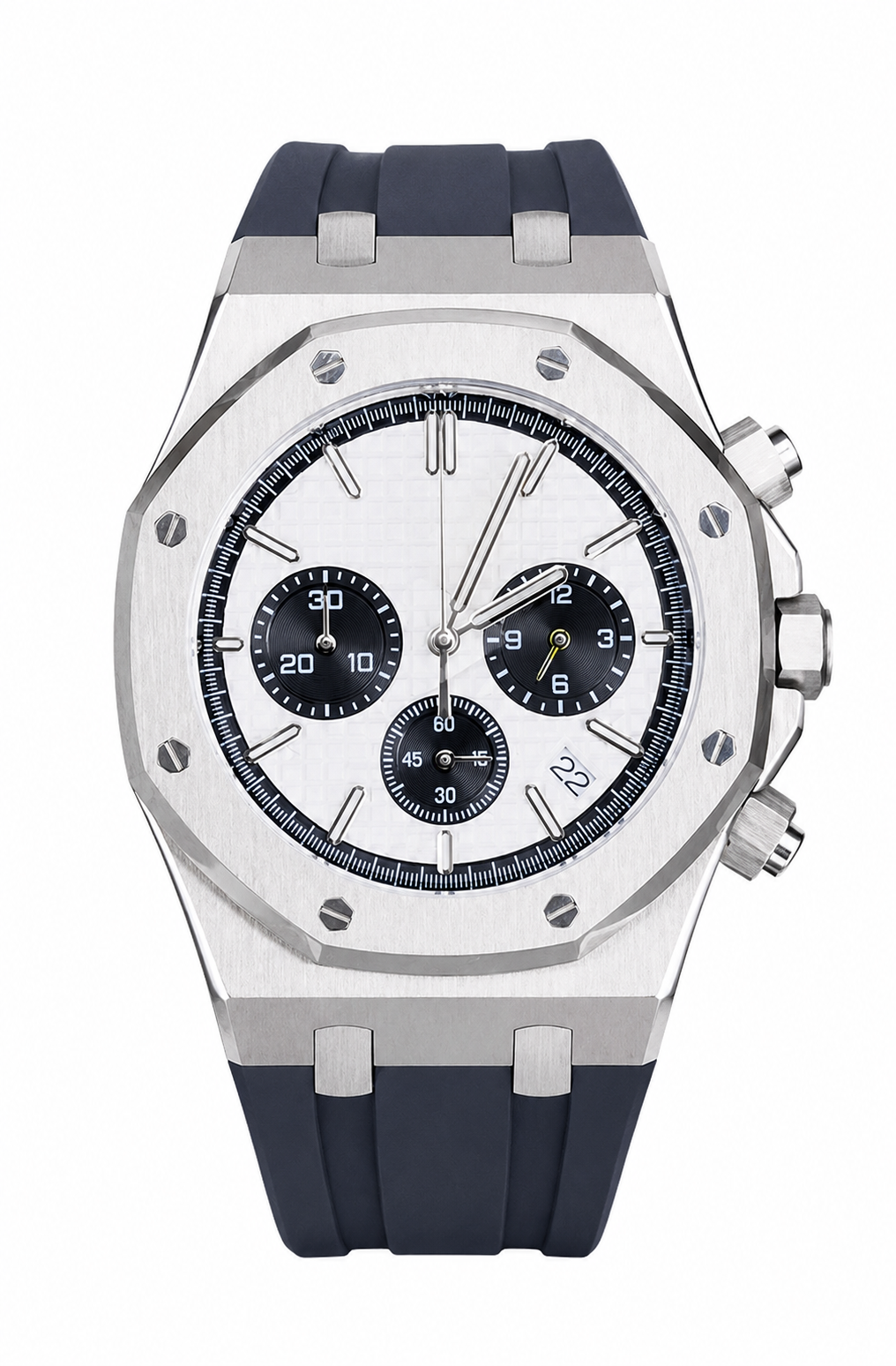 Royal Oak Style · Chrono Rubber Silver