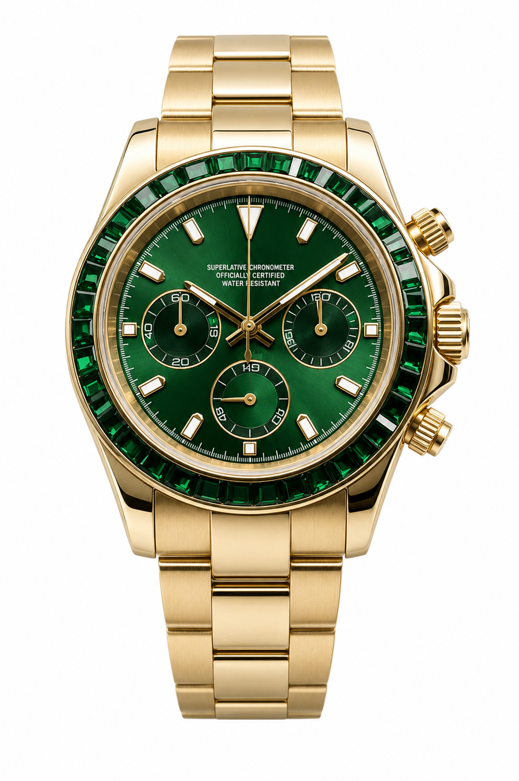 Daytona Style · Green Emeralds Iced