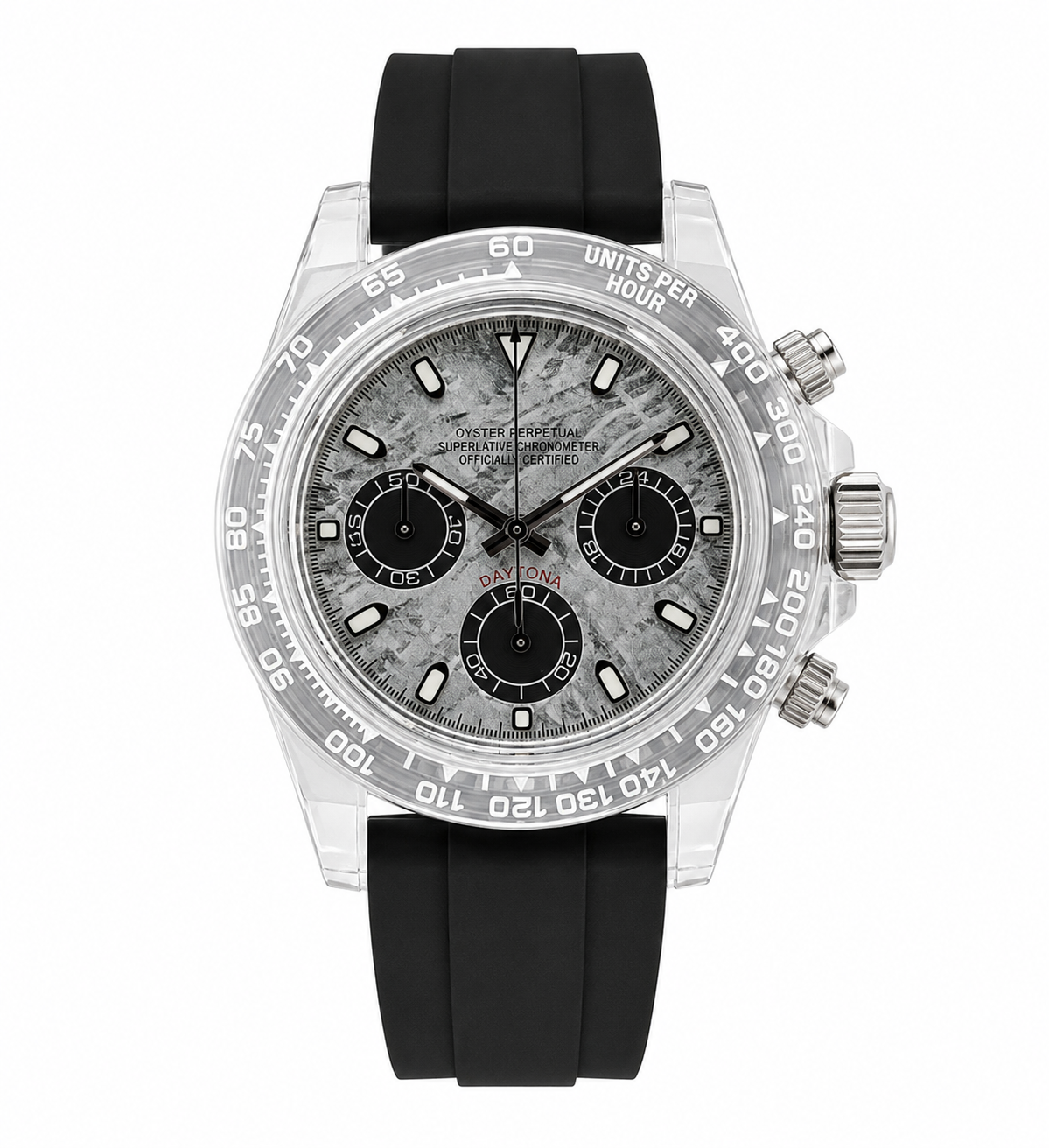 Daytona Style · Clear Case Meteor Black