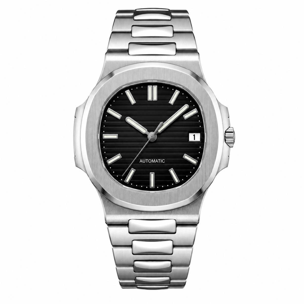Nautilus Style · Black & Silver