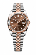 Datejust Style · Two Tone Rose & Silver Chocolate Dial