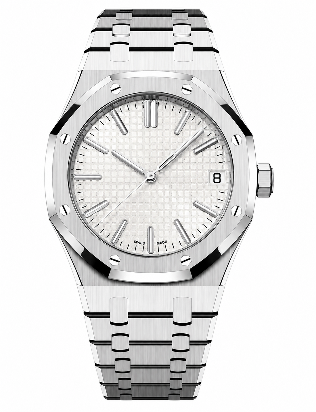 Royal Oak Style · White & Silver