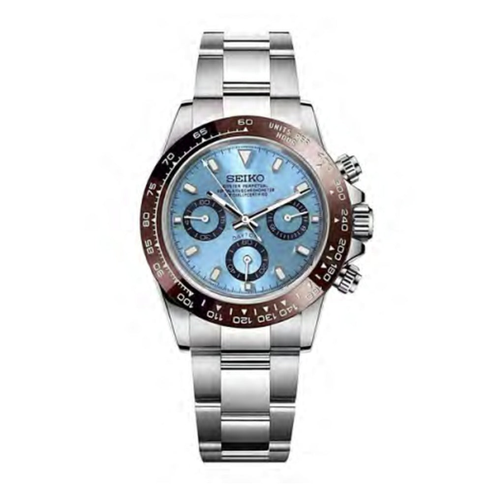 Daytona Style · Ice Blue & Brown Bezel