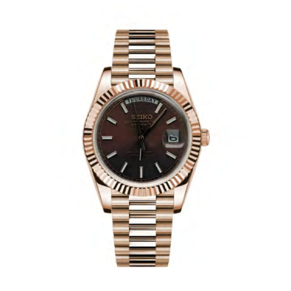 Day-Date Style · Rose Gold Chocolate