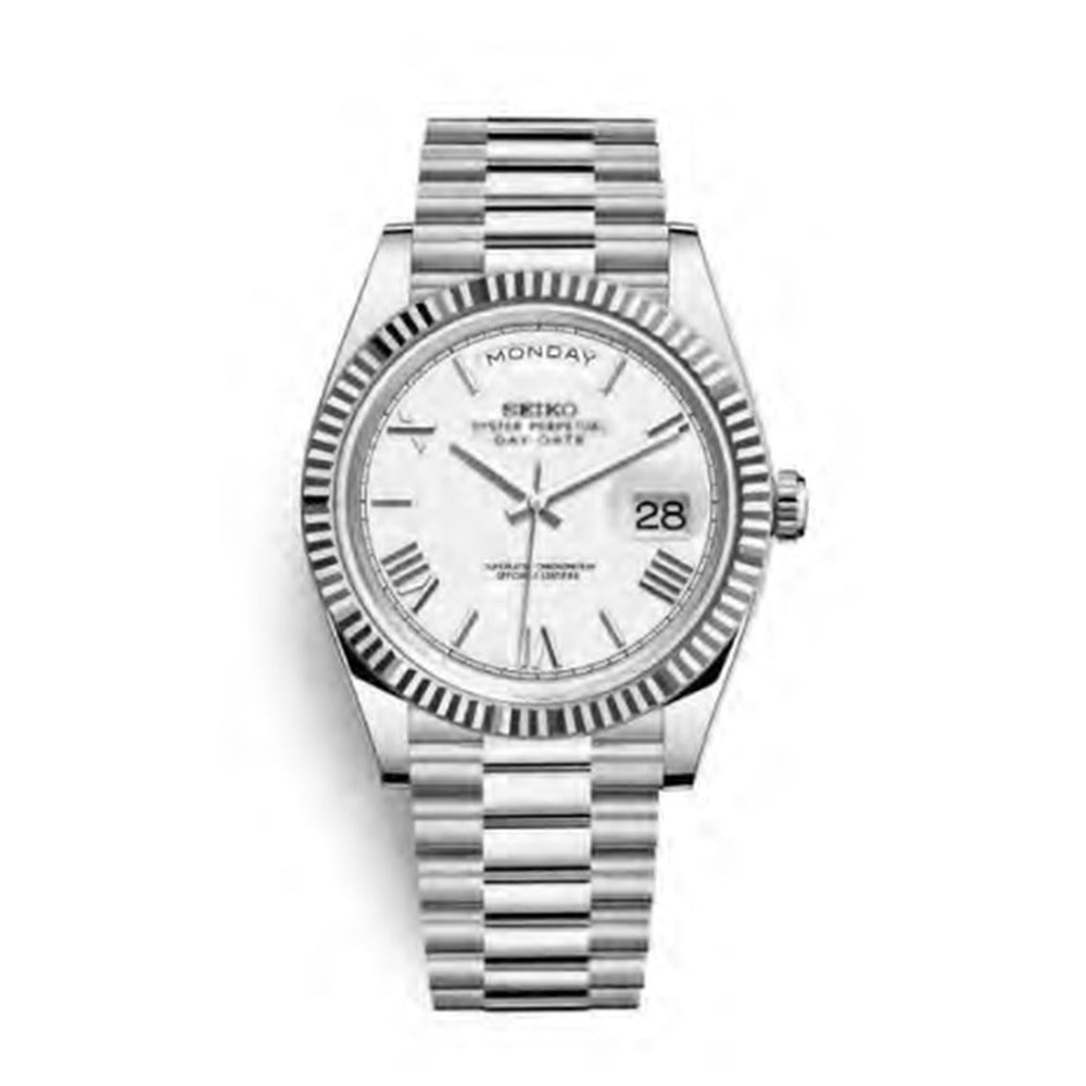 Day-Date Style · Royal White Roman