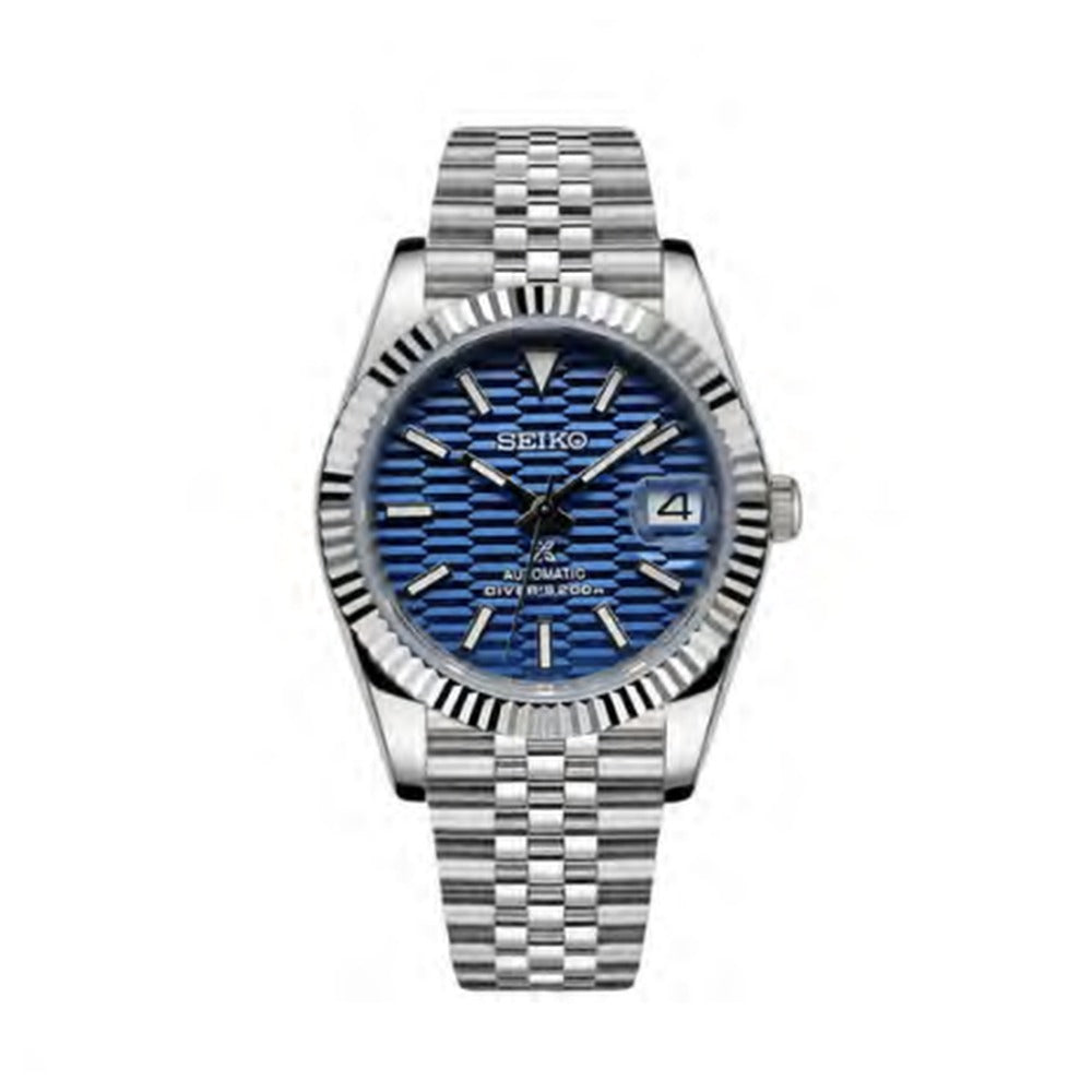 Datejust Style · Textured Blue