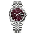 Datejust Style · Burgundy Roman