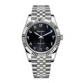 Datejust Style · Black Textured Arabic