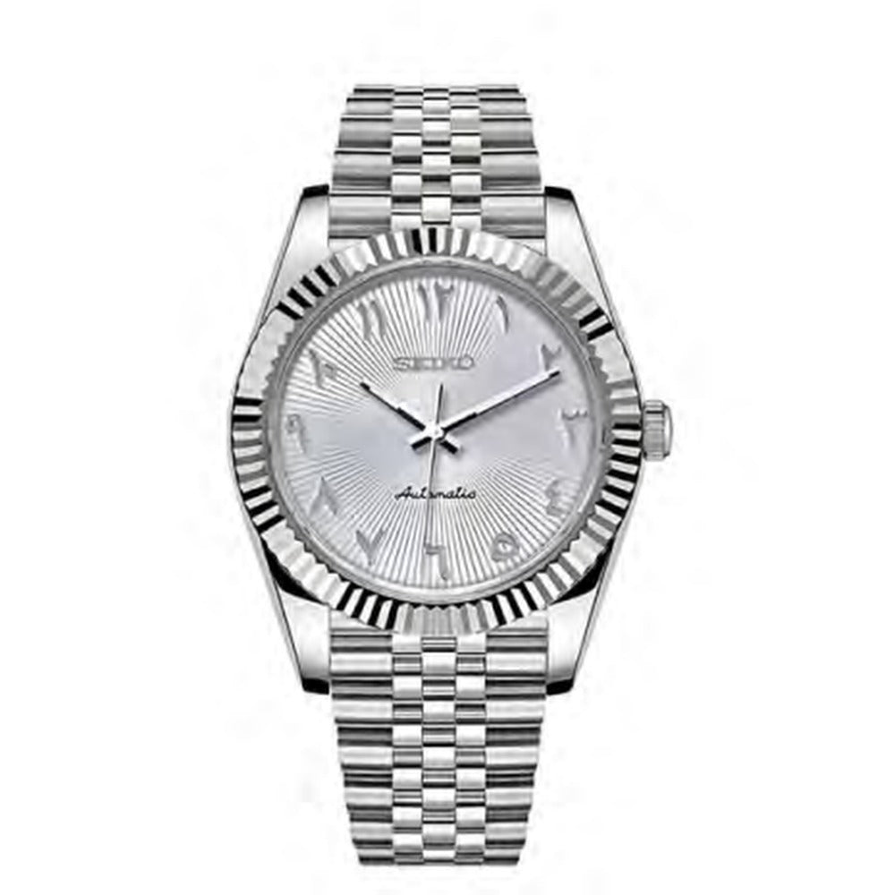 Datejust Style · White Textured Arabic