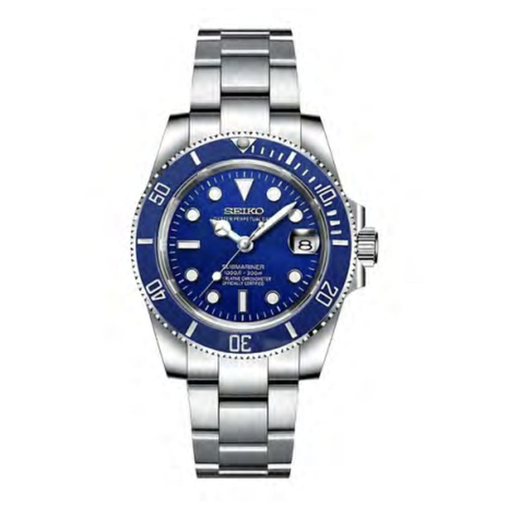 Submariner Style · Silver Blue