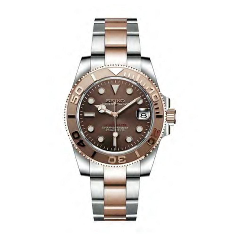 Yacht-Master Style · Two-Tone Rose Chocolate