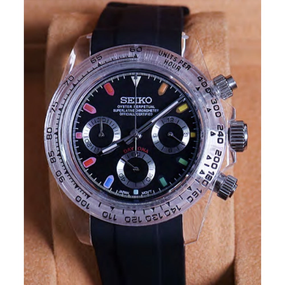 Daytona Style · Clear Case Rainbow Black