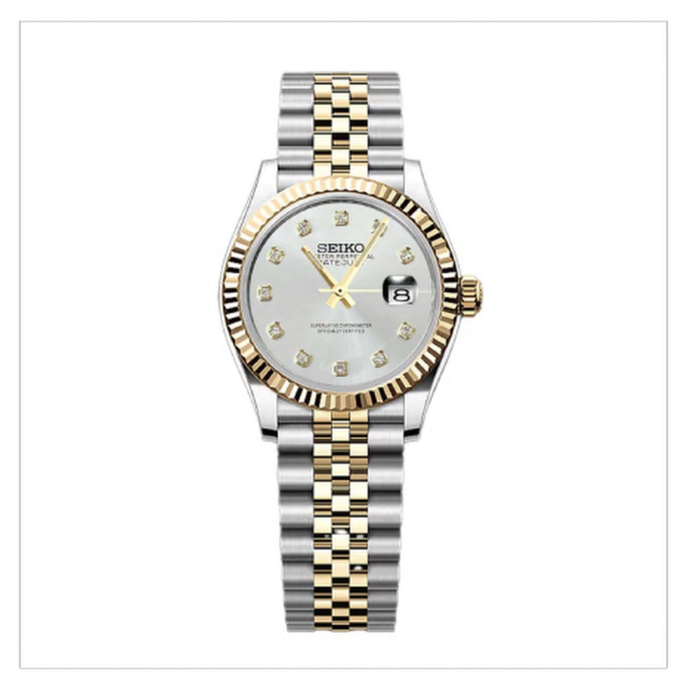 Datejust Style · Femme Two-Tone Gold Diamond